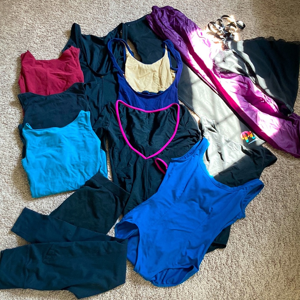 Beautiful bundle of ballet leotards and warmups